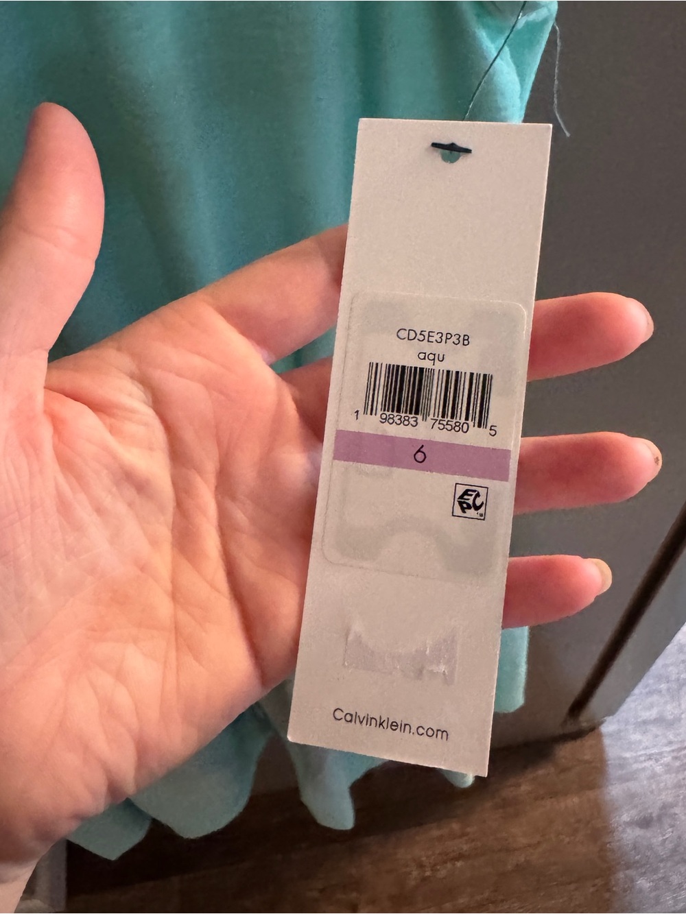 Calvin Klein Soft Mint Sleeveless dress - Picture 4 of 4
